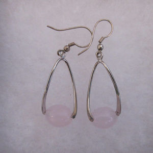 π3 for 20$: Rose Quartz 925 Silver Earrings